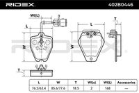 RIDEX 402B0446 - Juego de pastillas de freno