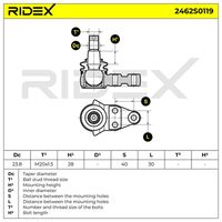 RIDEX 2462S0119 - Rótula de suspensión/carga