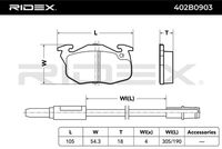 RIDEX 402B0903 - Juego de pastillas de freno