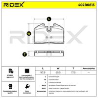 RIDEX 402B0813 - Juego de pastillas de freno