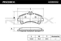 RIDEX 402B0552 - Juego de pastillas de freno