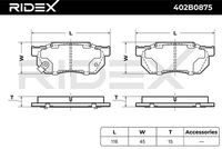 RIDEX 402B0875 - Juego de pastillas de freno