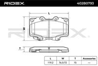 RIDEX 402B0793 - Juego de pastillas de freno