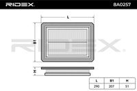 RIDEX 8A0257 - Filtro de aire