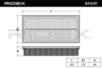 RIDEX 8A0291 - Filtro de aire