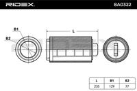 RIDEX 8A0322 - Filtro de aire