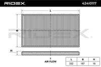 RIDEX 424I0117 - Filtro, aire habitáculo