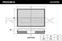 RIDEX 424I0106 - Filtro, aire habitáculo
