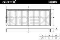 RIDEX 424I0143 - Filtro, aire habitáculo