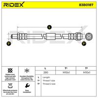 RIDEX 83B0187 - Tubo flexible de frenos