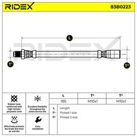 RIDEX 83B0223 - Tubo flexible de frenos