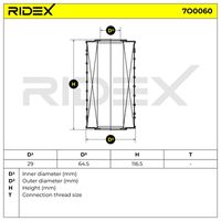 RIDEX 7O0060 - Filtro de aceite