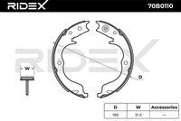 RIDEX 70B0110 - Juego de zapatas de frenos, freno de estacionamiento