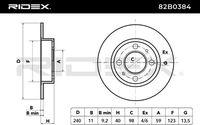 RIDEX 82B0384 - Disco de freno