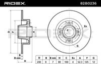 RIDEX 82B0236 - Disco de freno