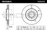 RIDEX 82B0651 - Disco de freno