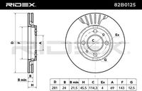 RIDEX 82B0125 - Disco de freno