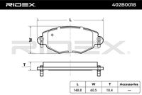RIDEX 402B0018 - Juego de pastillas de freno