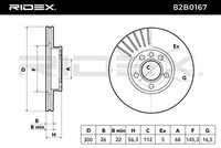 RIDEX 82B0167 - Disco de freno