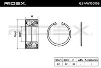 RIDEX 654W0006 - Juego de cojinete de rueda