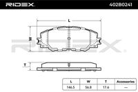 RIDEX 402B0241 - Juego de pastillas de freno