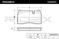 RIDEX 402B0311 - Juego de pastillas de freno