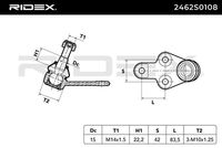 RIDEX 2462S0108 - Rótula de suspensión/carga
