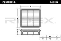 RIDEX 8A0042 - Filtro de aire