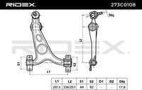 RIDEX 273C0108 - Barra oscilante, suspensión de ruedas