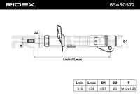 RIDEX 854S0572 - Amortiguador