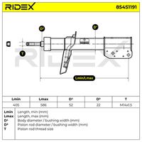 RIDEX 854S1191 - Amortiguador