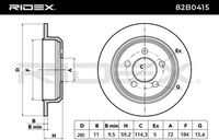 RIDEX 82B0415 - Disco de freno