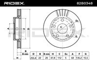 RIDEX 82B0348 - Disco de freno
