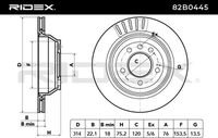 RIDEX 82B0445 - Disco de freno
