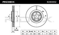 RIDEX 82B0852 - Disco de freno