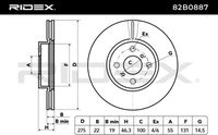 RIDEX 82B0887 - Disco de freno