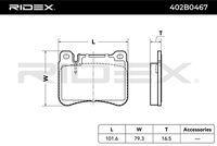 RIDEX 402B0467 - Juego de pastillas de freno