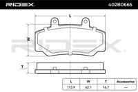 RIDEX 402B0665 - Juego de pastillas de freno