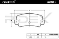 RIDEX 402B0541 - Juego de pastillas de freno