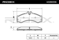 RIDEX 402B0336 - Juego de pastillas de freno