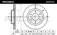 RIDEX 82B1014 - Disco de freno