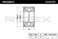 RIDEX 654W0162 - Juego de cojinete de rueda