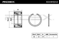 RIDEX 654W0242 - Juego de cojinete de rueda
