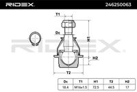 RIDEX 2462S0063 - Rótula de suspensión/carga