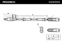RIDEX 412W0012 - Sensor, revoluciones de la rueda