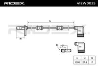 RIDEX 412W0025 - Sensor, revoluciones de la rueda
