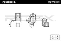 RIDEX 412W0089 - Sensor, revoluciones de la rueda