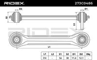 RIDEX 273C0486 - Travesaños/barras, suspensión ruedas