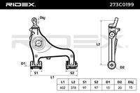 RIDEX 273C0199 - Barra oscilante, suspensión de ruedas