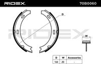 RIDEX 70B0060 - Juego de zapatas de frenos